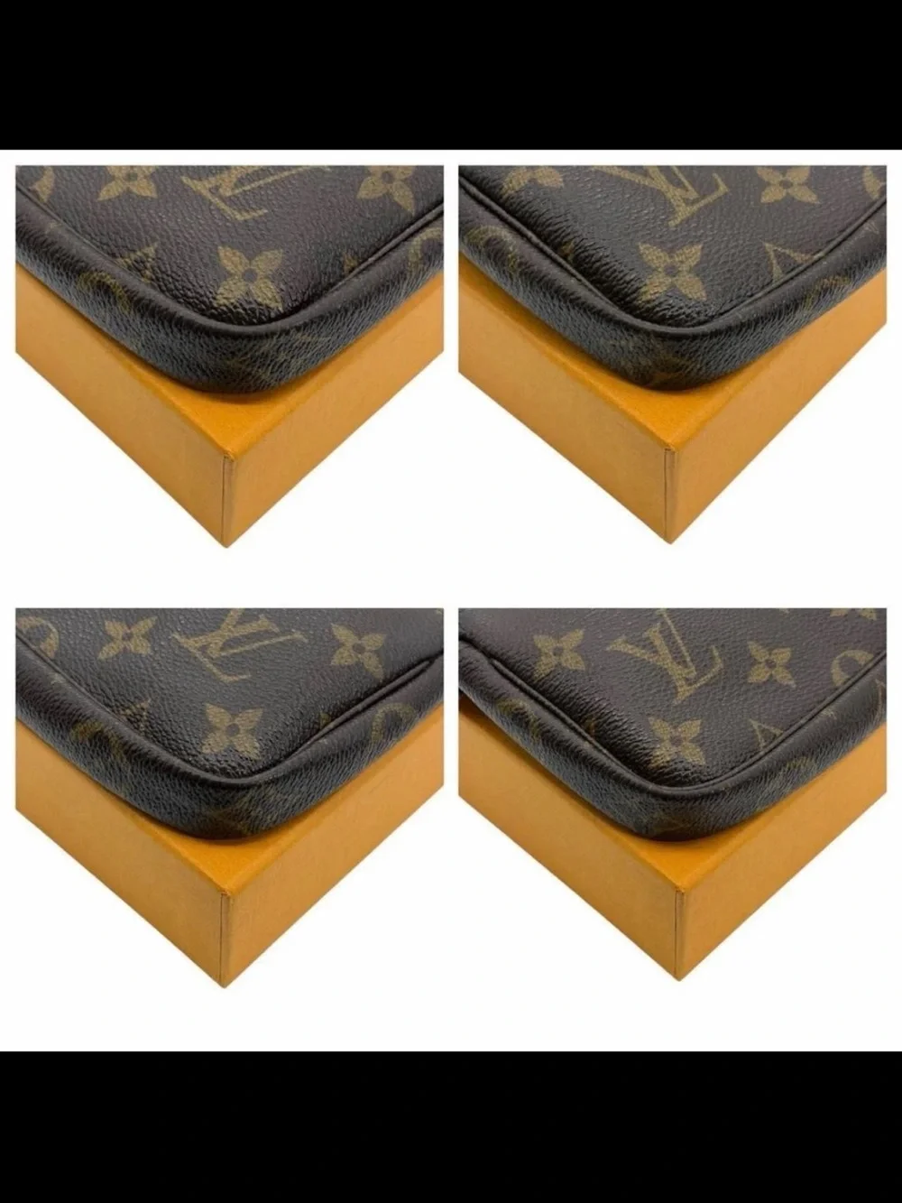 Louis Vuitton Monogram Mini Pochette in Brown with Gold Chain Strap